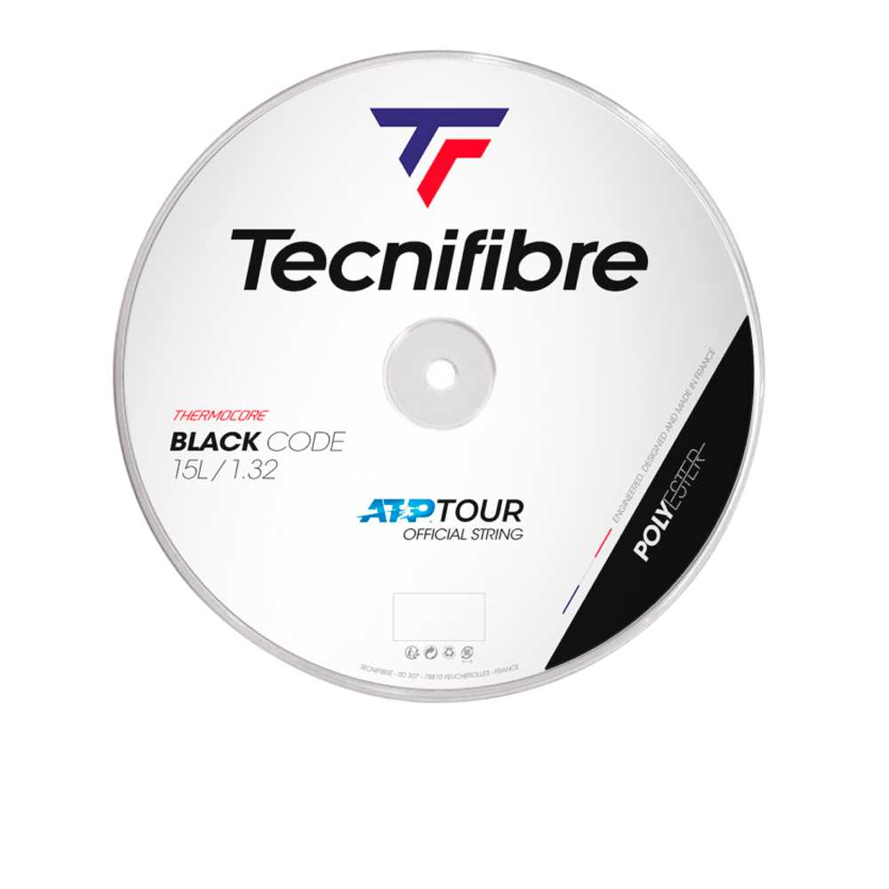 Tecnifibre Bobina Cordaje Black Code 1.32mm 200M Negro