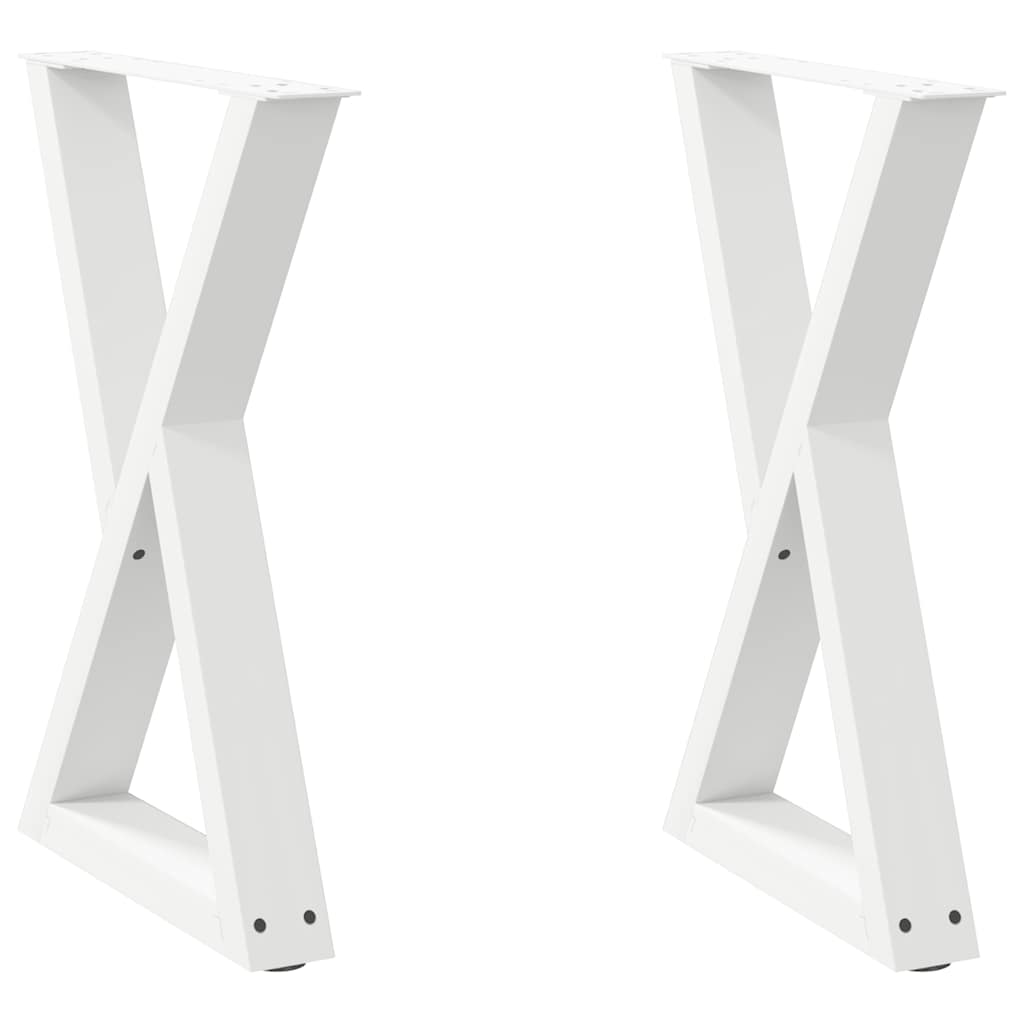 vidaXL Patas para mesa de comedor (2 unidades) 60 x 72-73,3 cm, acero