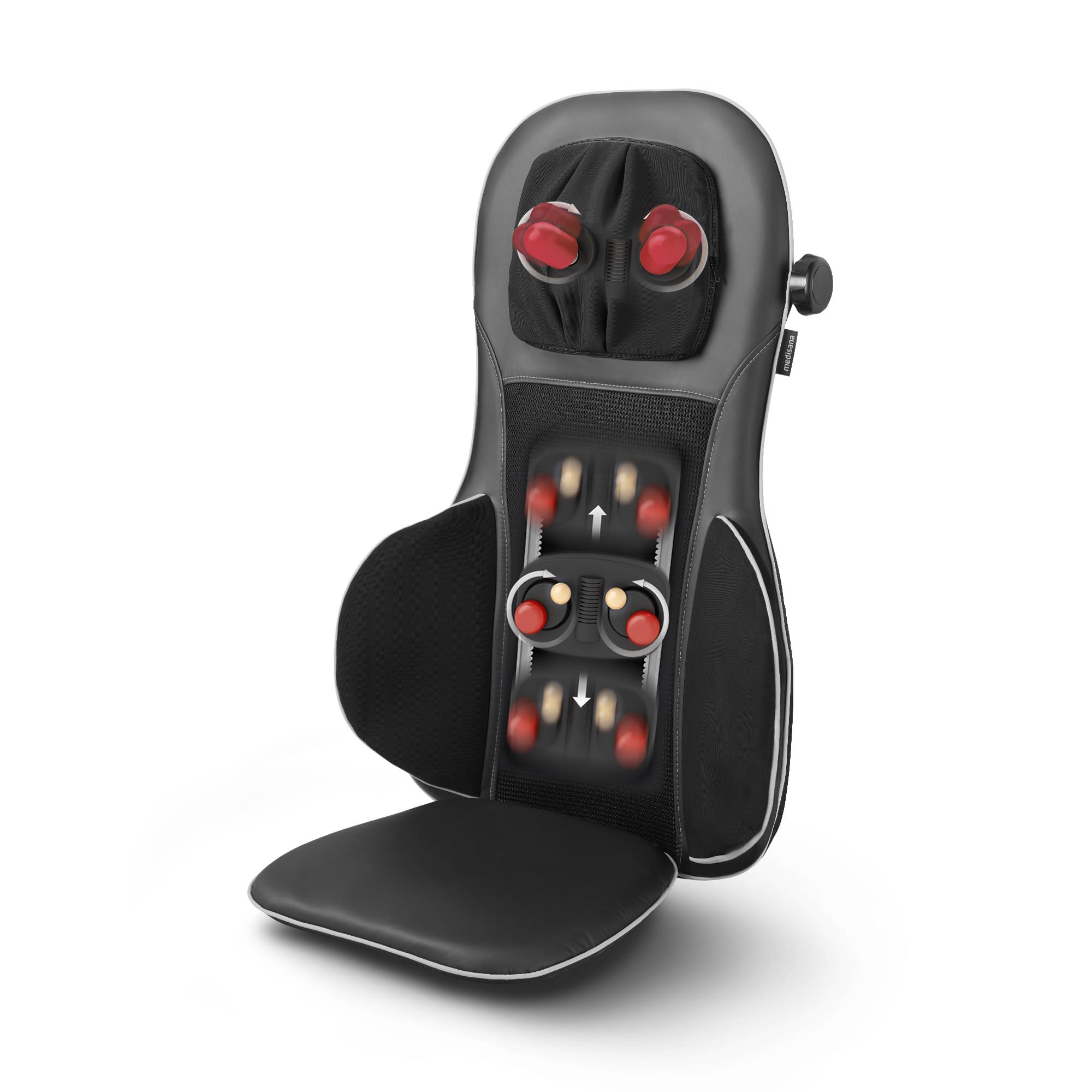 medisana MC 823 | respaldo de masaje shiatsu con acupresión lumbar, masaje cervical ajustable y función de calor