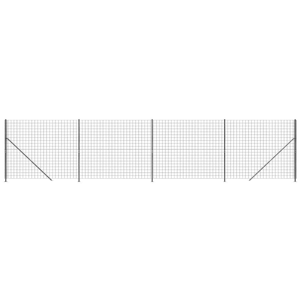 vidaXL Cerca de alambre con brida gris antracita 1,4x10 m