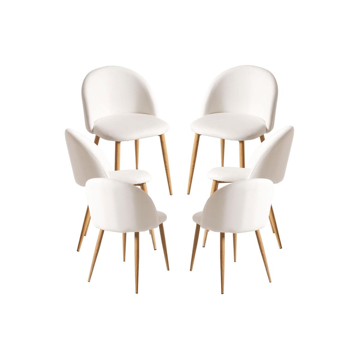 Regalos Miguel - Packs Sillas Comedor - Pack 6 Sillas Vint Polipiel - Blanco