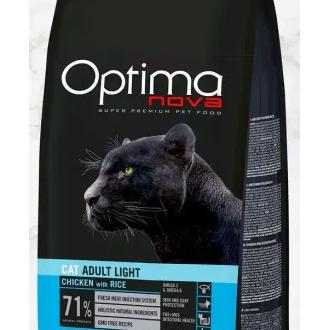 Optimanova Pienso Light para Gatos de Pollo y Arroz (Gatos , Comida , Pienso) - 6 KG