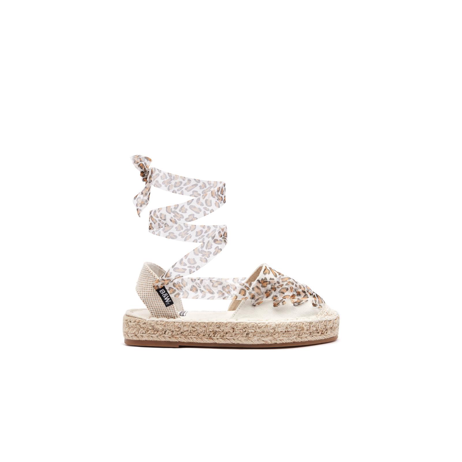 B&W Break&Walk - Alpargatas Niña Básicos Lazo Leopardo para Niños y Niñas (Talla 37)