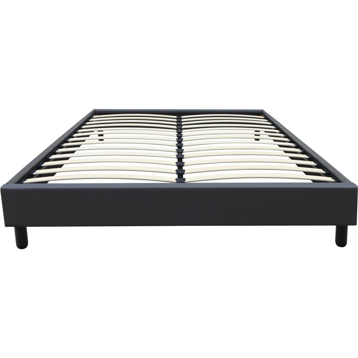 Habitat y Jardin - Somier "Andy" - 160 x 200 cm - PVC - Gris antracita