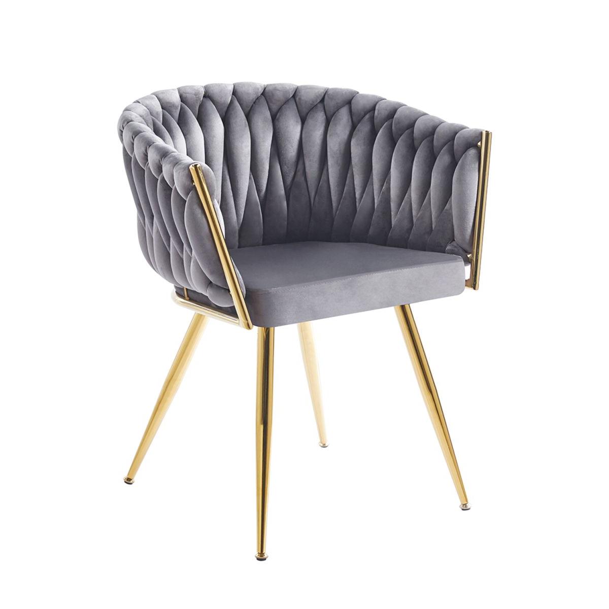 Regalos Miguel - Sillas Comedor - Silla Widny Golden Terciopelo - Gris oscuro