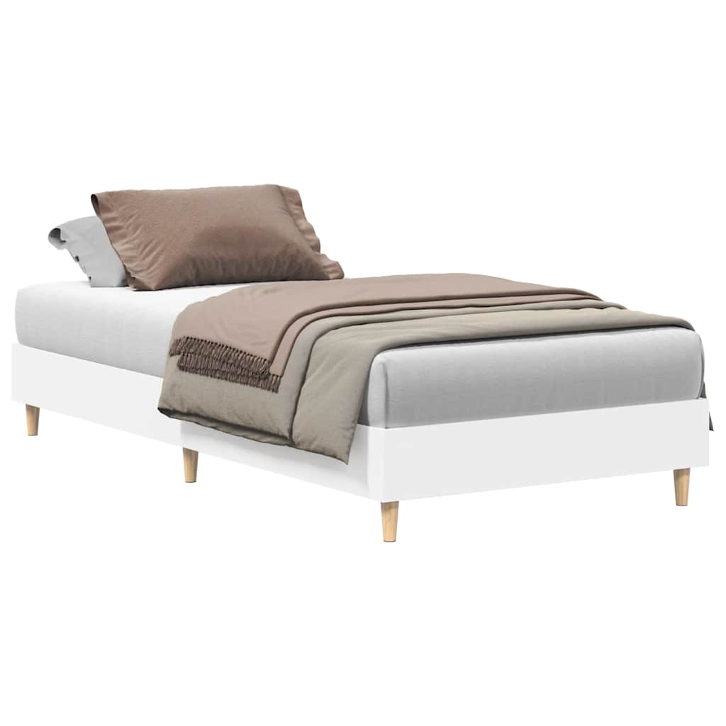 vidaXL Estructura de cama sin colchón madera blanca 90x200 cm