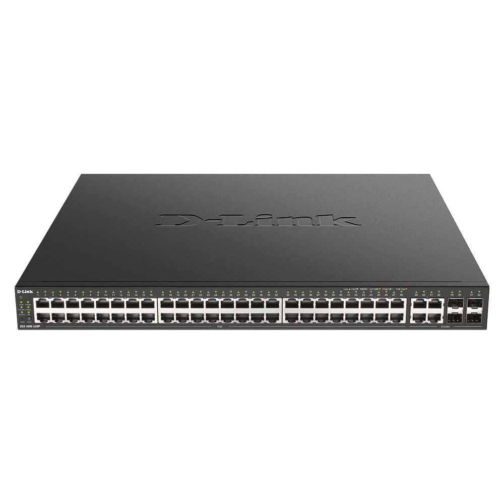 HUB Switch puertos 52 puertos Gigabit Ethernet D-Link DGS-2000-52MP Gigabit Ethernet Negro