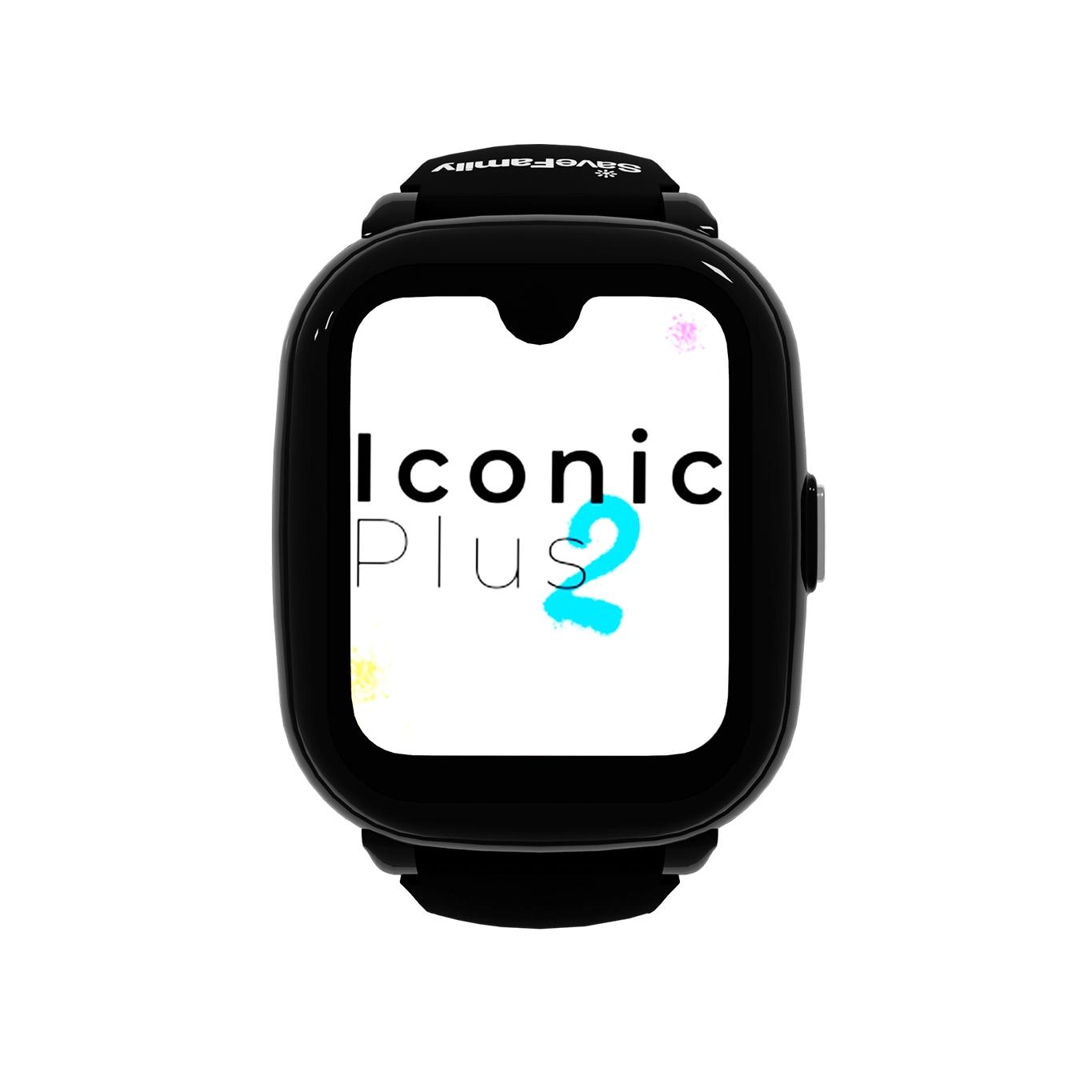 Reloj gps niño SaveFamily Relojes con GPS Iconic Plus 2 4G Reloj Inteligente niño Llamada Vídeo Face ID WhatsApp Inteligencia Artificial IA Spotify WIFI Bluetooth App Lisa Gotham Black Medidor de constantes relojes inteligentes smartwatch NO INCLUYE SIM