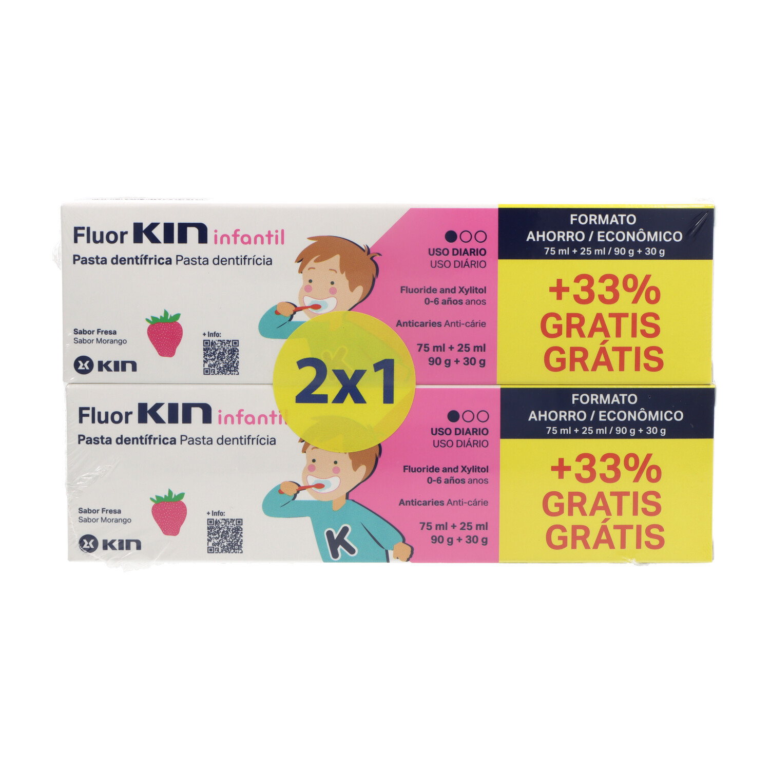 Fluorkin Infantil Anticaries Pasta 2x1 Promo