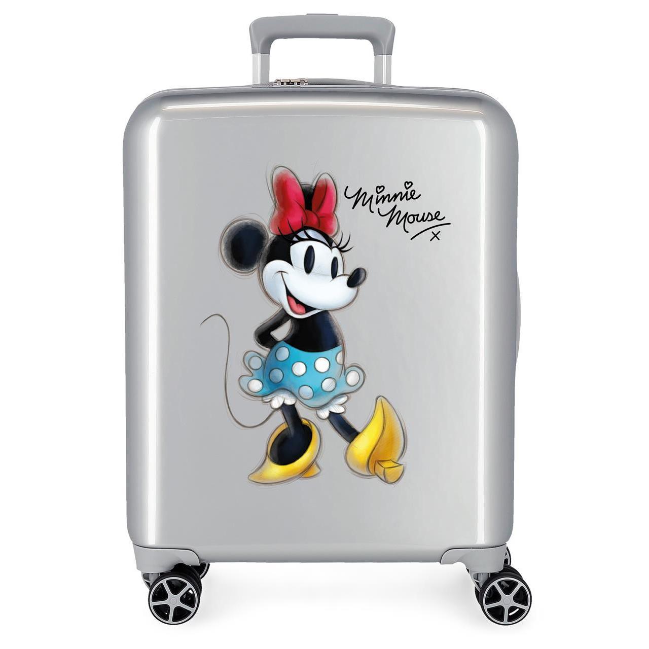 Disney Mickey Maleta De Cabina ABS Rígida Joyful Gris 55cm