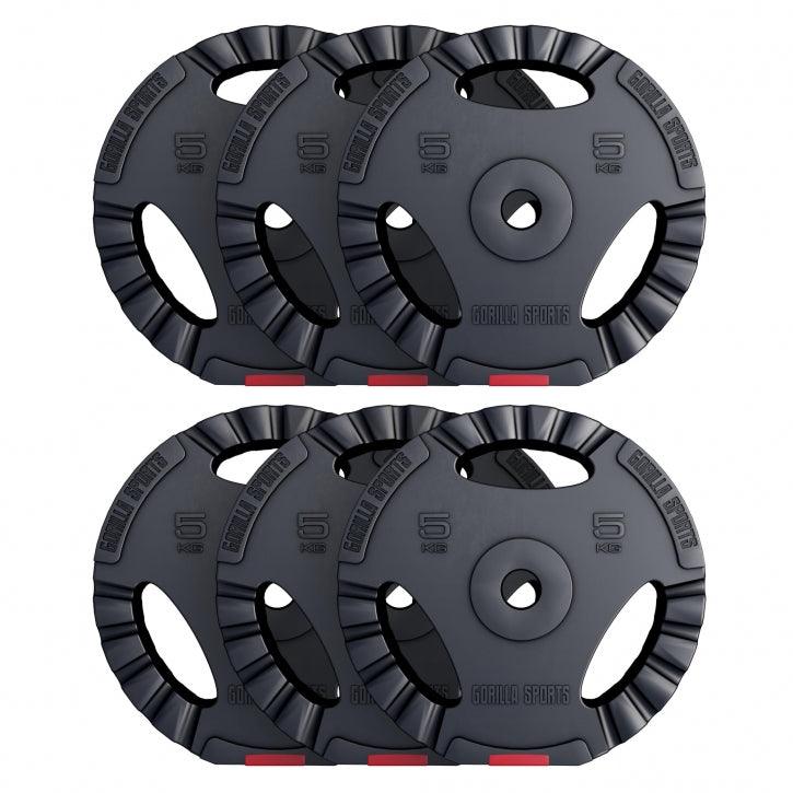 Disco de Pesas de Plástico con Triple Agarre 1,25 - 15 kg