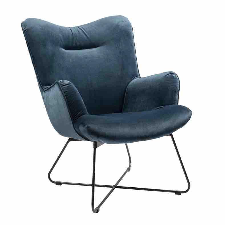 BUTACA POLIESTER METAL 67X81X87 TERCIOPELO GRIS FIJALO MB206618