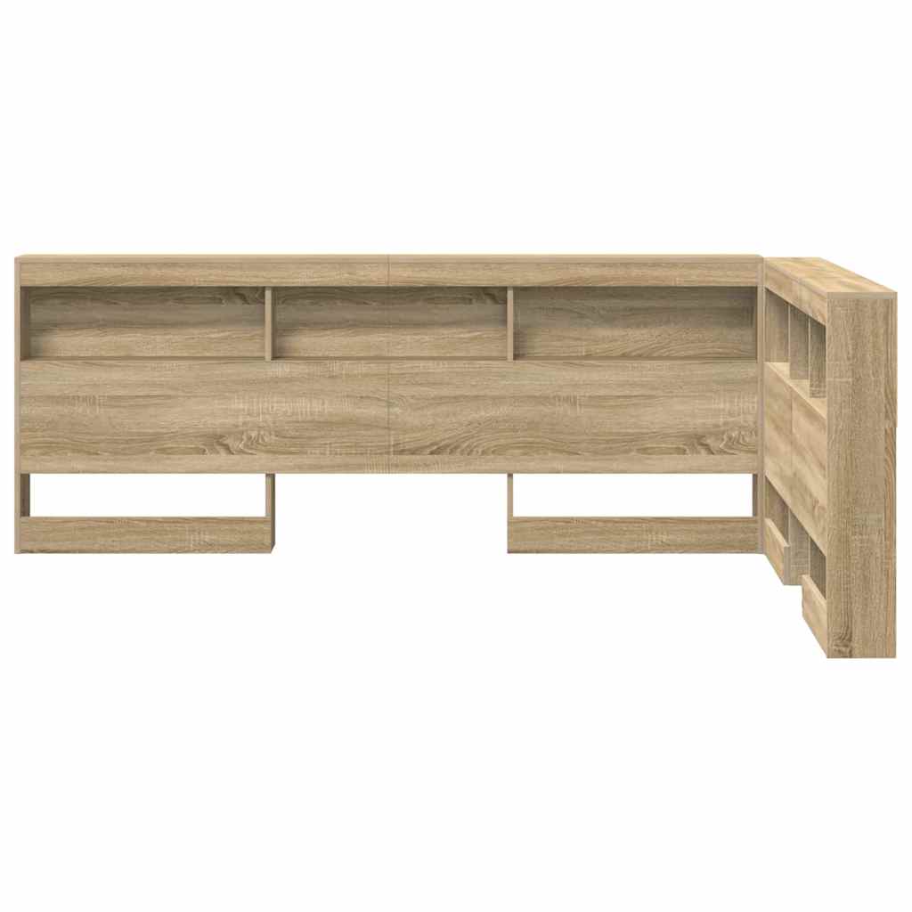 vidaXL Cabecera de almacenamiento con estante Roble Sonoma 120 cm