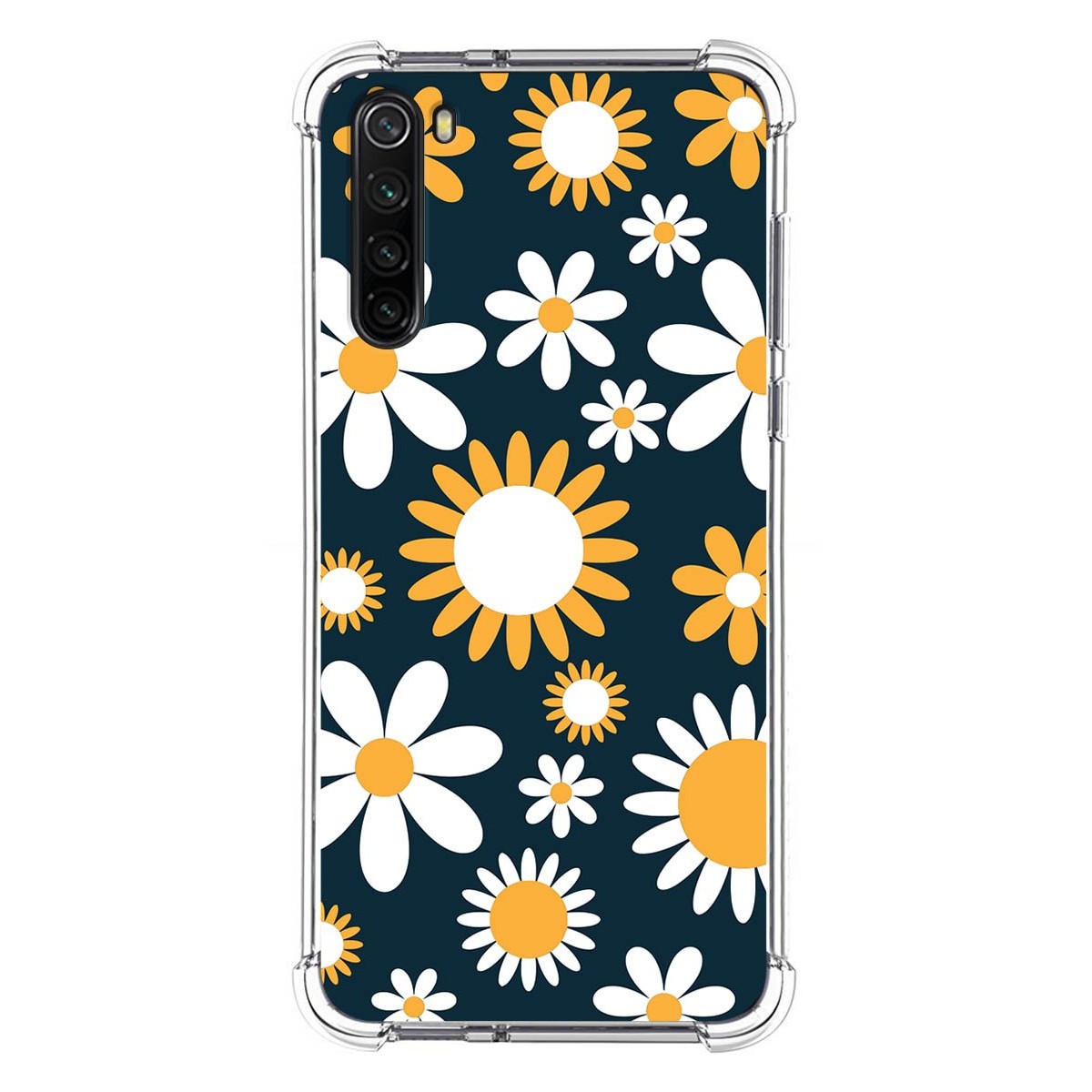 Funda Silicona Antigolpes para Xiaomi Redmi Note 8 (2019/2021) diseño Flores 08 Dibujos
