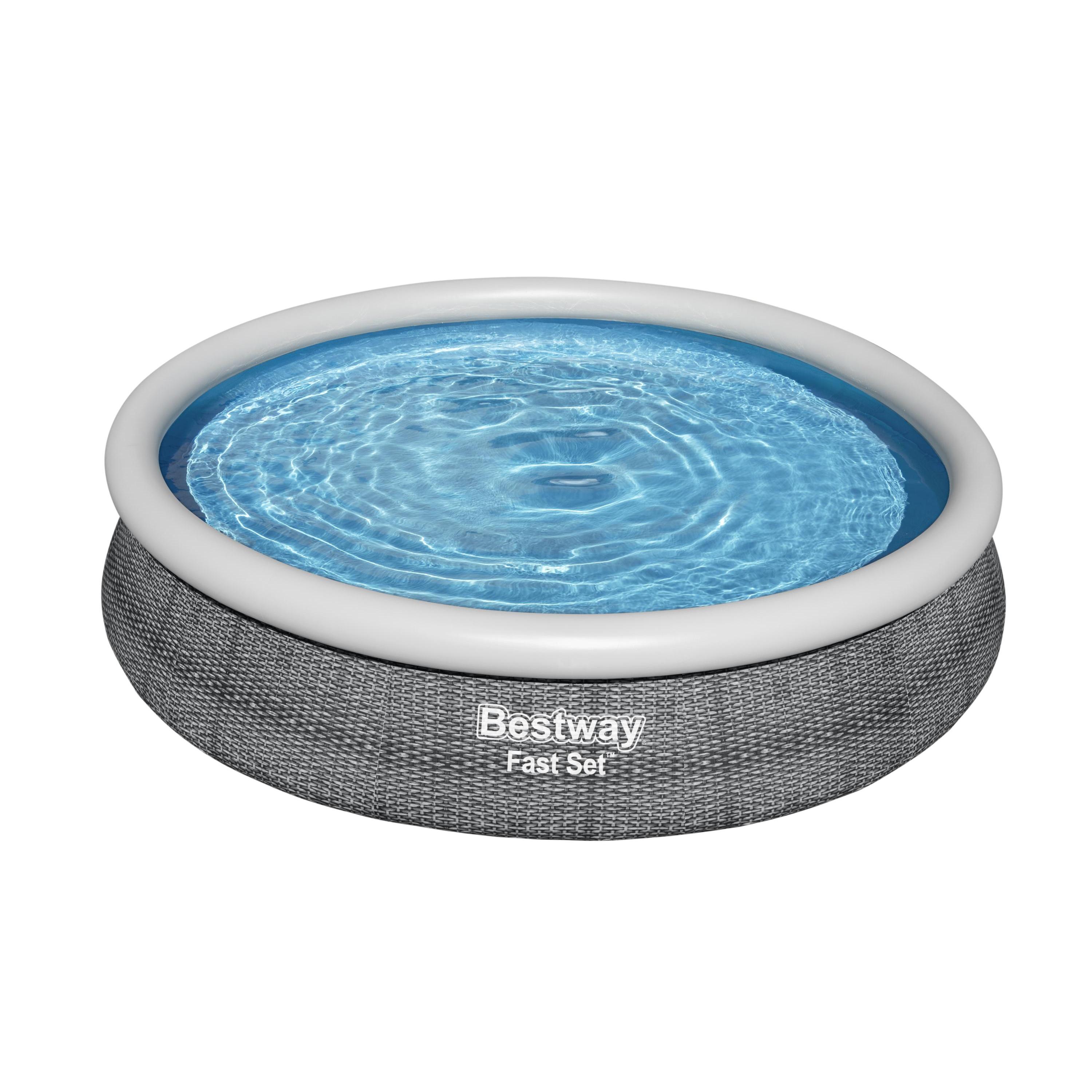Fast Set Piscina Infantil Com Bomba De Filtragem Cinzento 3,66M X 76Cm Bestway