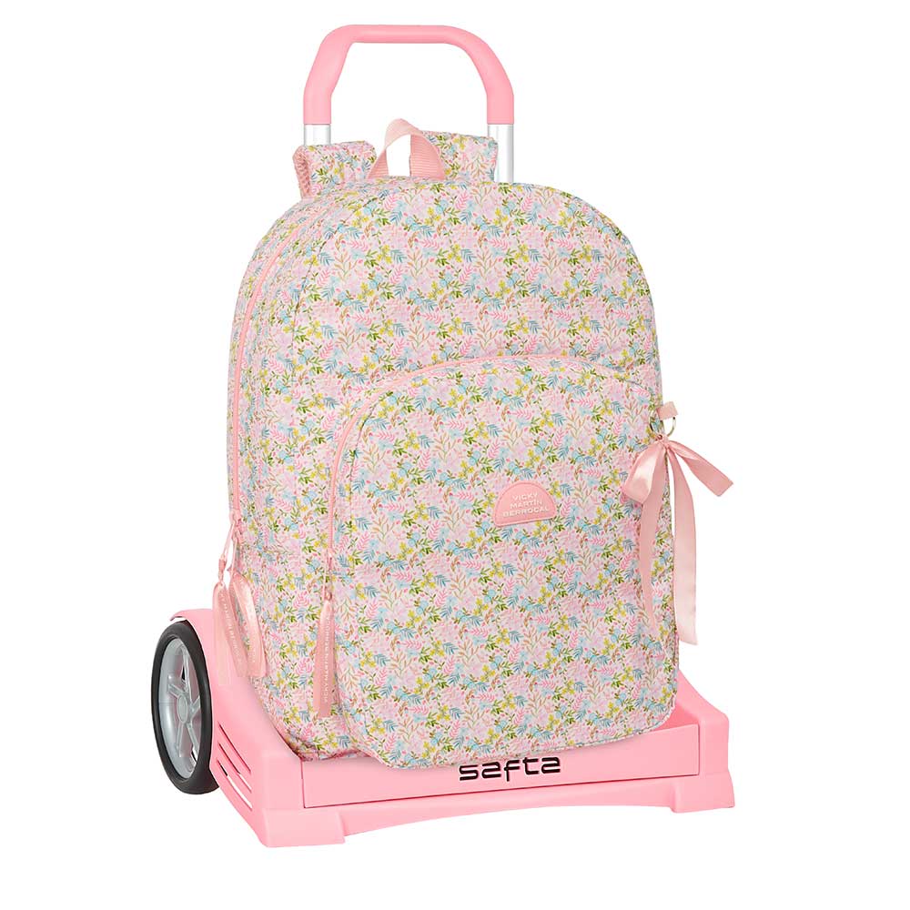 SAFTA | Mochilas Escolares VMB Adaptables a Carro Evolution Extraíbles Ergonómicas y Acolchadas 32 x 43 x 15 Cm (20,2 Litros), Carro Portamochilas Hombreras y Espalda Ergonómicas Acolchadas, Ruedas Silenciosas Antivibración