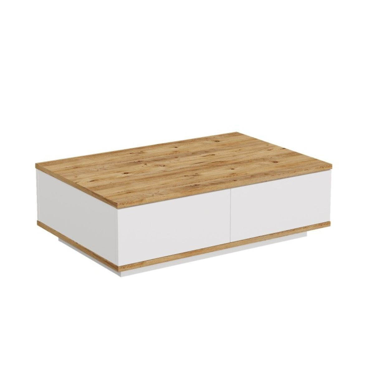 Mesa de centro Catalina 2 puertas blanco/natural 28,6x90x60cm