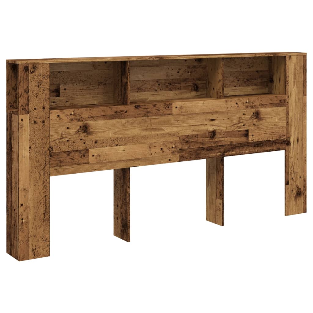vidaXL Cabecero armario madera ingeniería envejecida 200x18,5x102,5 cm