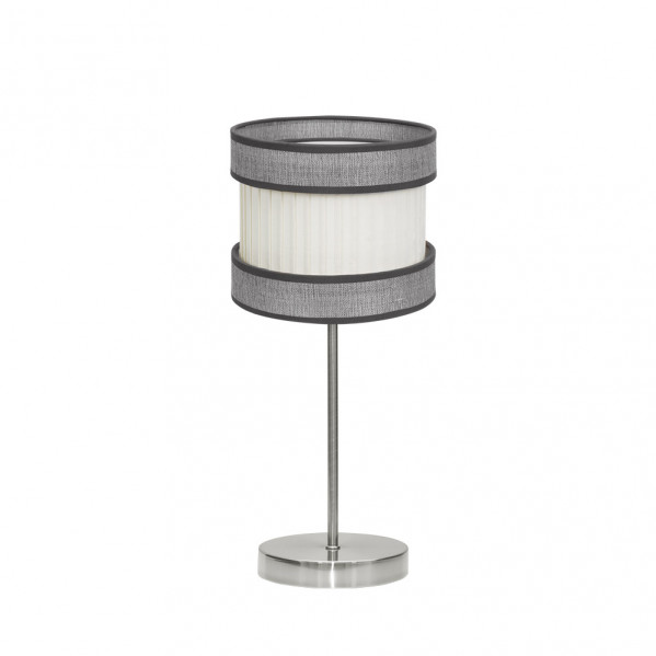 Sobremesa Pequeña modelo Home 1xE14 Niquel/gris-beis FABRILAMP