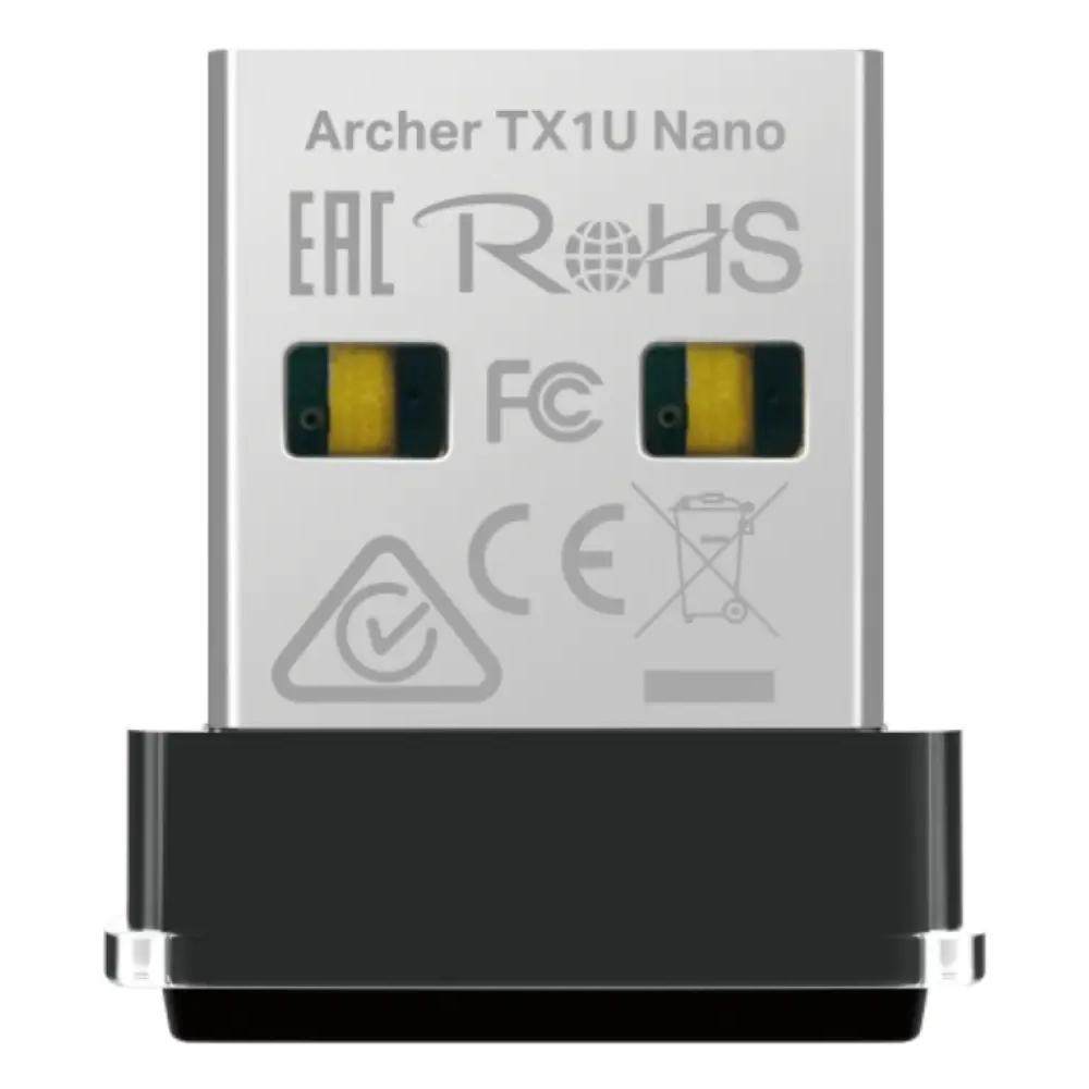 Tarjeta de Red TP-Link Archer TX1U Nano USB 2.0 287 Mbps Wi-Fi 6 Negro