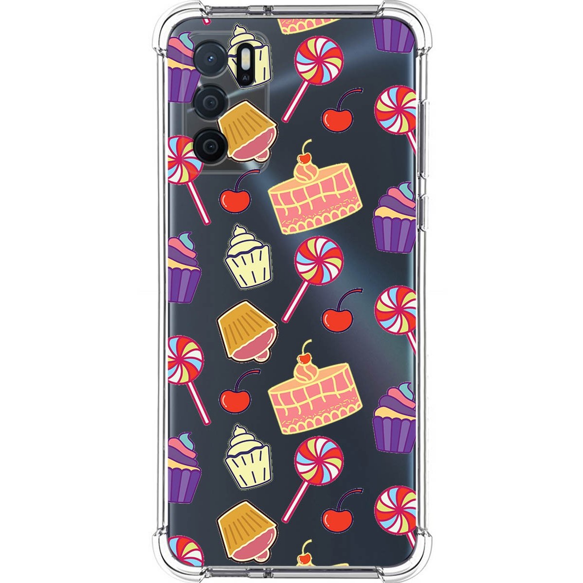 Funda Silicona Antigolpes para Oppo A16 / A16s diseño Dulces 01 Dibujos