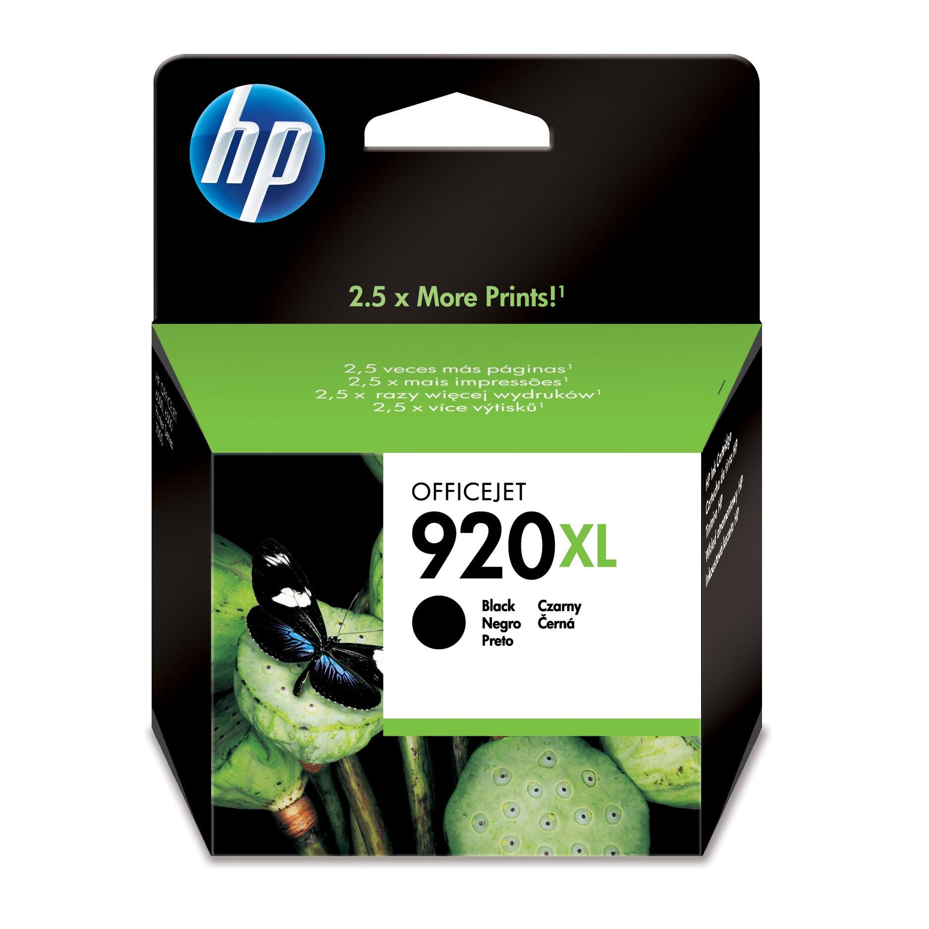 Cartucho de tinta original HP 920XL de alta capacidad negro
