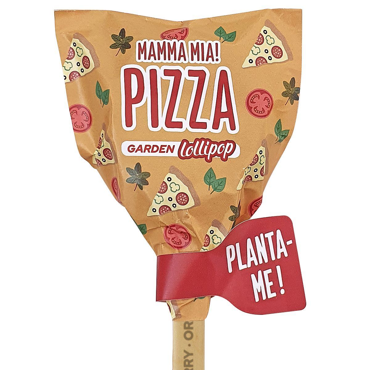 Garden Pocket - Piruletas de Semillas Pizza para Aderezar Tus Platos con Tomate, Orégano y Albahaca