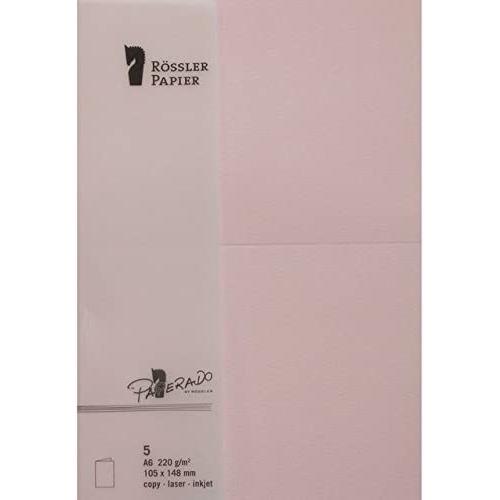 Rossler - Pack 5 unids. tarjeta doble a6 color rosa