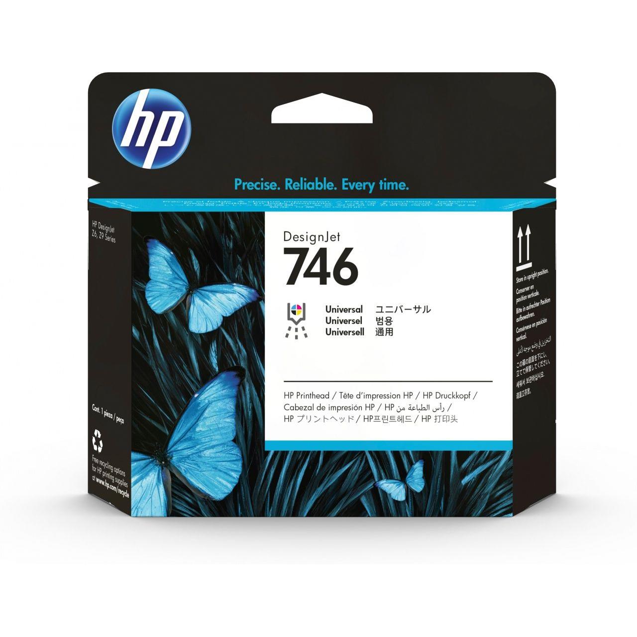 HP - Cabezal de impresión HP 746 para impresoras DesignJet Z6 y Z9, 2400 boquillas por pulgada, alta definición y precisión en color vibrante