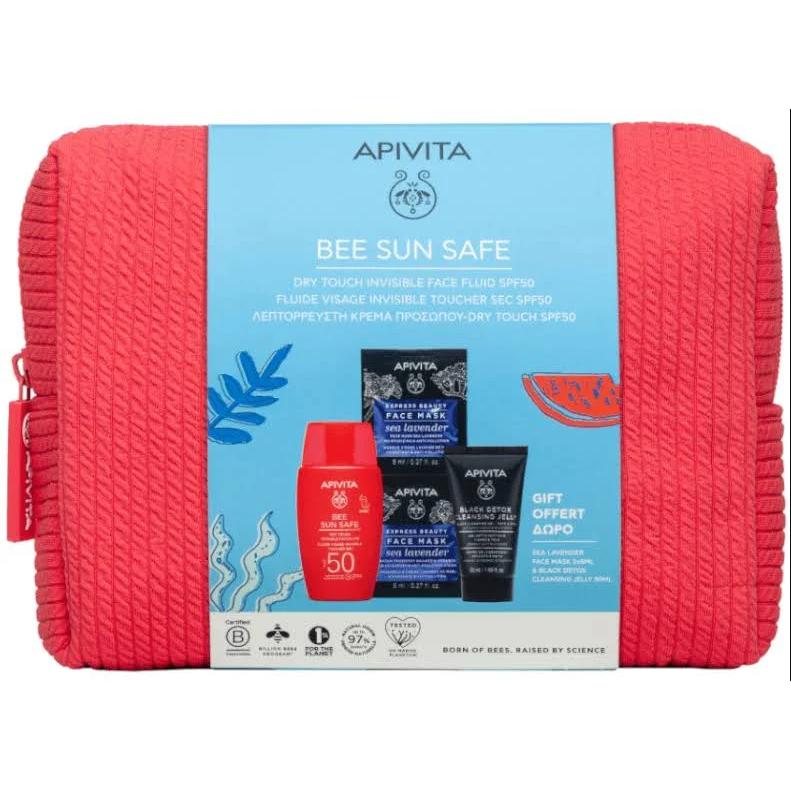 APIVITA Bee Sun Safe Dry Touch SPF50 | Protector Solar Facial Toque Seco y Acabado Mate  Variante SEO
