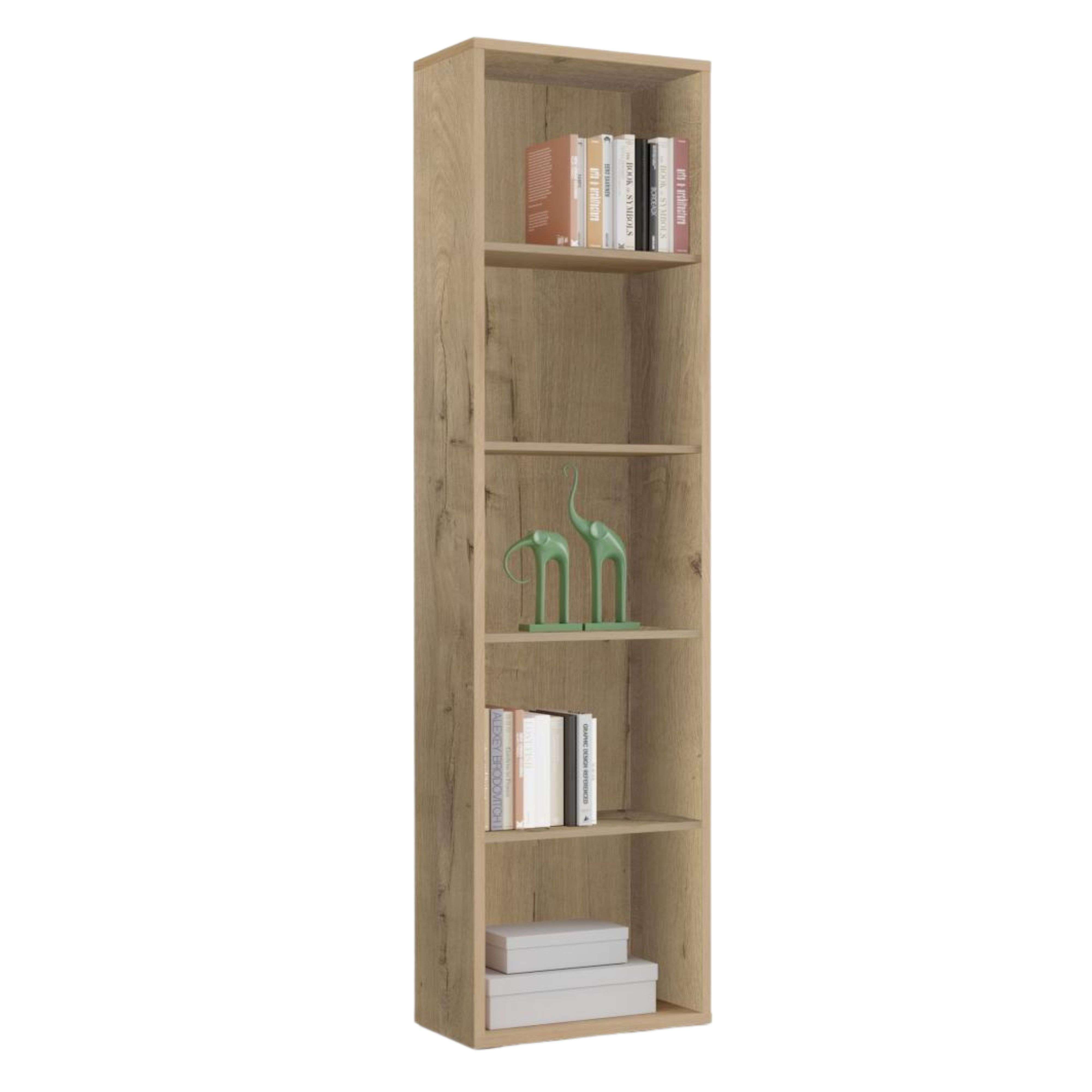 Miroytengo Librería alta color Roble Gold 167x52x33 cm Estantería estrecha