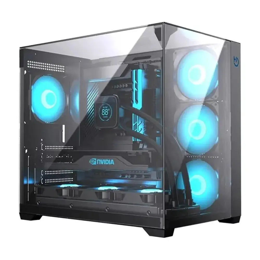 Torre PC Caja Gaming Hiditec SKY Triple Cristal Templado ATX Semitorre Alta Refrigeración ARGB