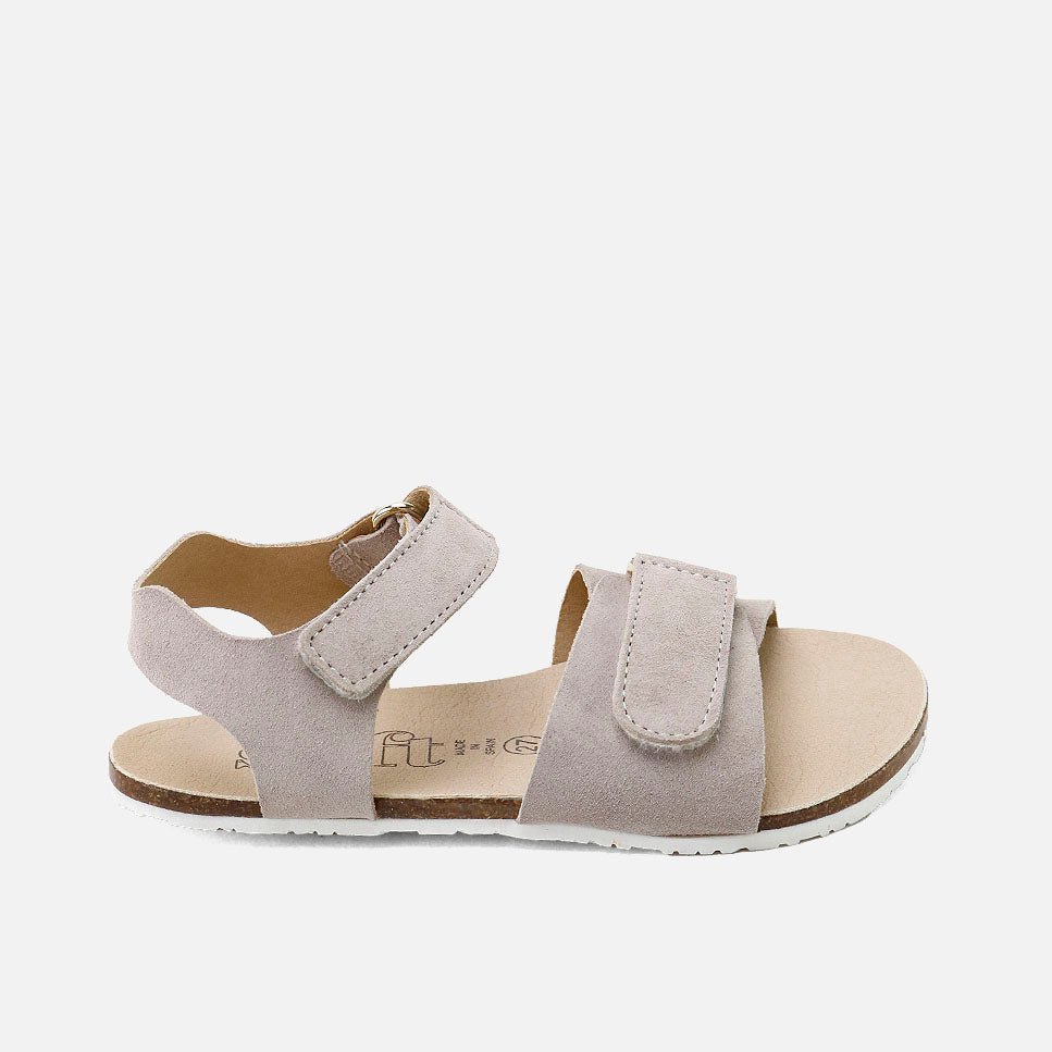 Sandalias barefoot velour tortora EliSoft | Eli 1957