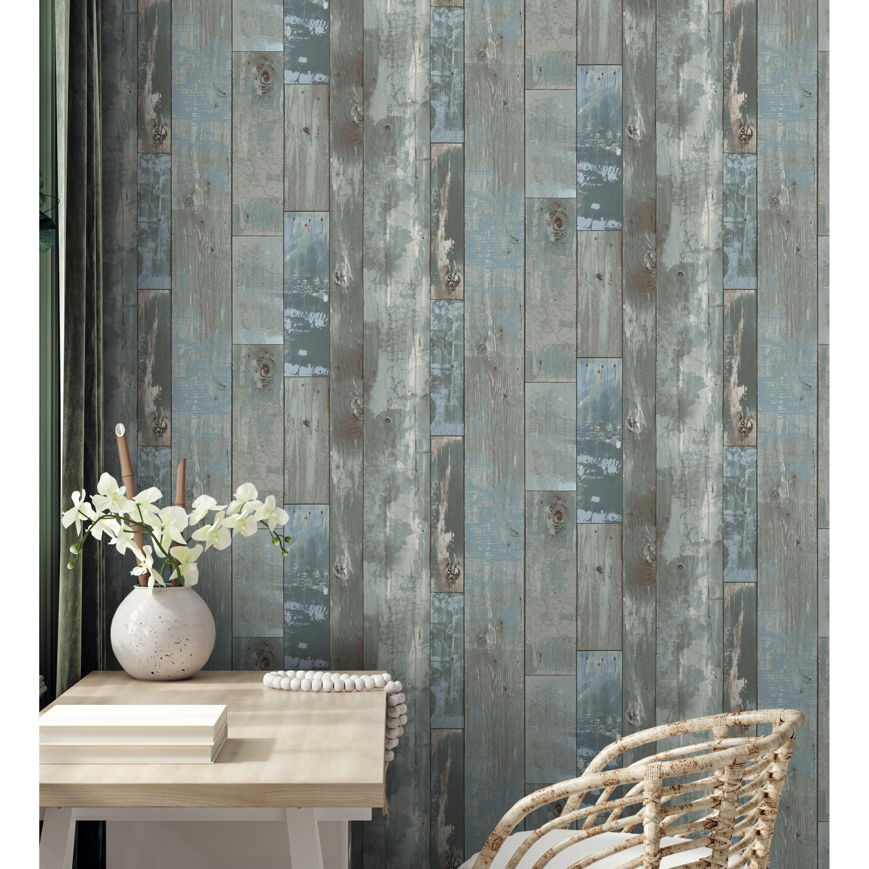 Papel pintado vinílico ecológico listones de madera estilo tropical - Oporto 679633 de GAULAN - Rollo de 10 m x 0,53 m