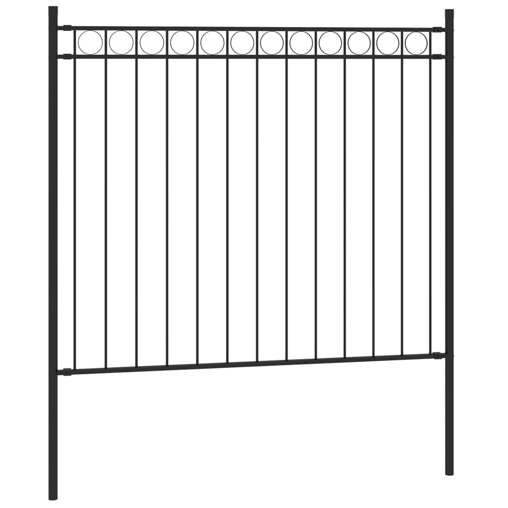 Valla de Jardín Acero Negro Vidaxl - Dimensiones 1.7 X 0.8 M
