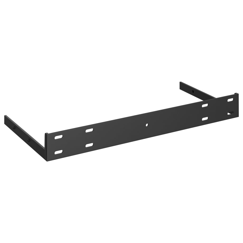 vidaXL Estantes flotantes de pared 4 uds negro MDF 50x23x3,8 cm