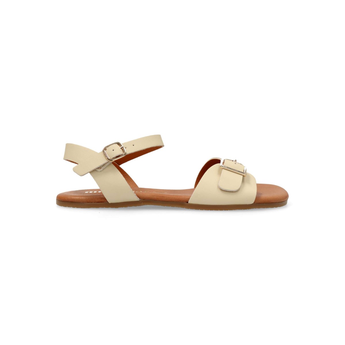 MTNG - Sandalias barefoot planas Free Cleo para mujer con tira ancha al empeine y hebilla decorativa, cero drop y máxima flexibilidad