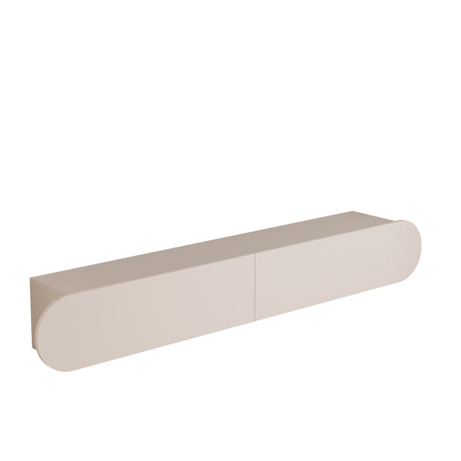 Habitat y Jardin - Soporte de TV de madera "LUM1" - 180 x 31 x 29 cm - Crema