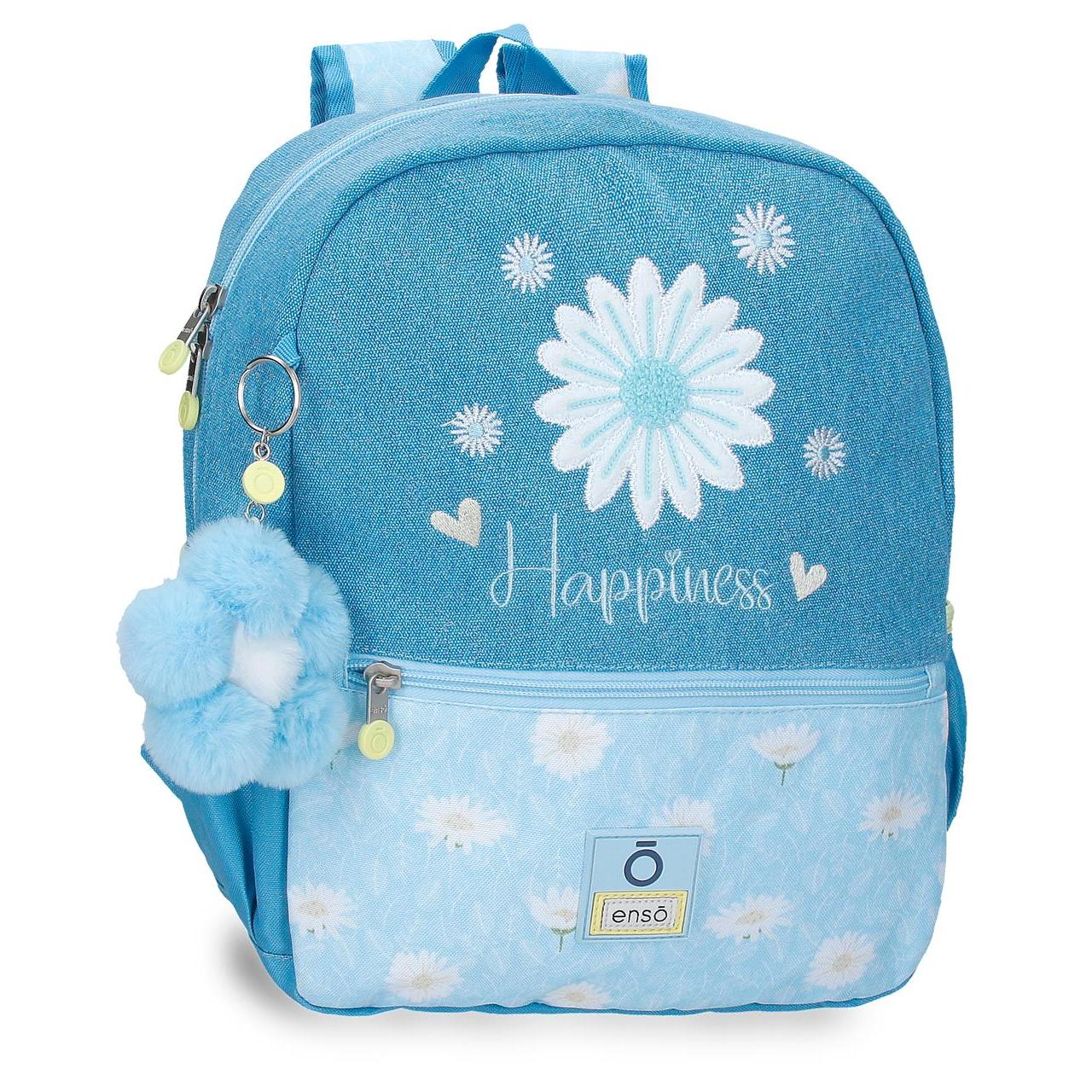Mochila escolar adaptable a carro Enso Happiness 27x33x11cm Denim