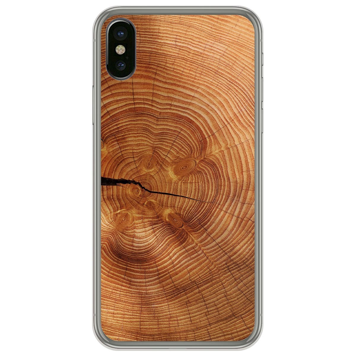 Tumundosmartphone Funda Gel Tpu para Iphone X / Xs diseño Madera 04 Dibujos