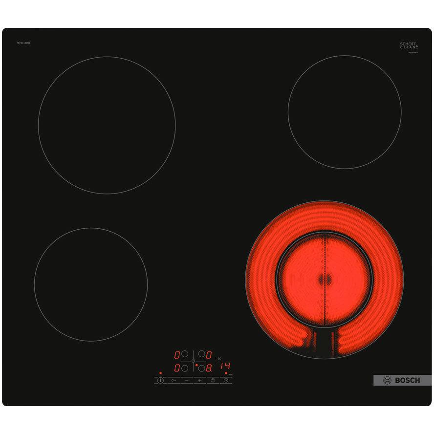 VITROCERAMICA INDEPENDIENTE RADIANTES BOSCH PKF611BB8E 4 ZONAS COCCION ANCHO 60 CM