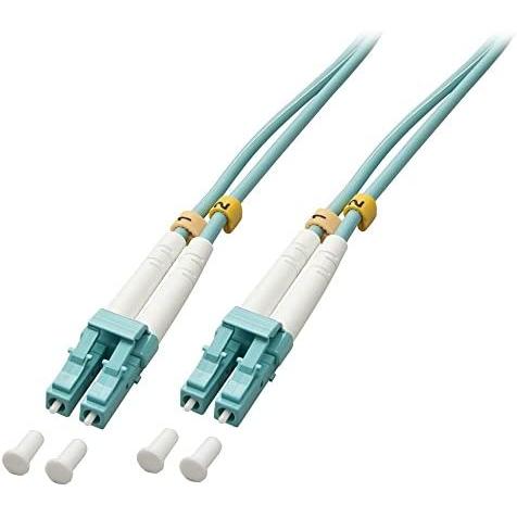 Cable de Fibra Óptica Lindy 5.0m OM3 LC Duplex 5m Turquesa
