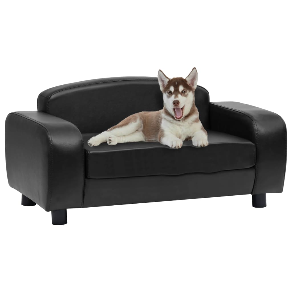 vidaXL Sofá para Perros Cuero Sintético 80x50x40 cm Grueso Acolchado Color Gris,  Marrón,  Negro y mas