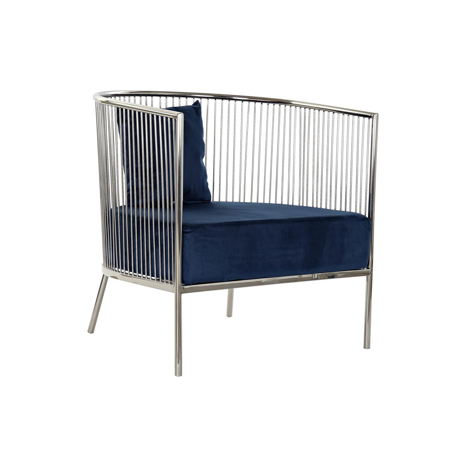 BUTACA ACERO POLIESTER 66X69X70 AZUL MARINO FIJALO MB182528