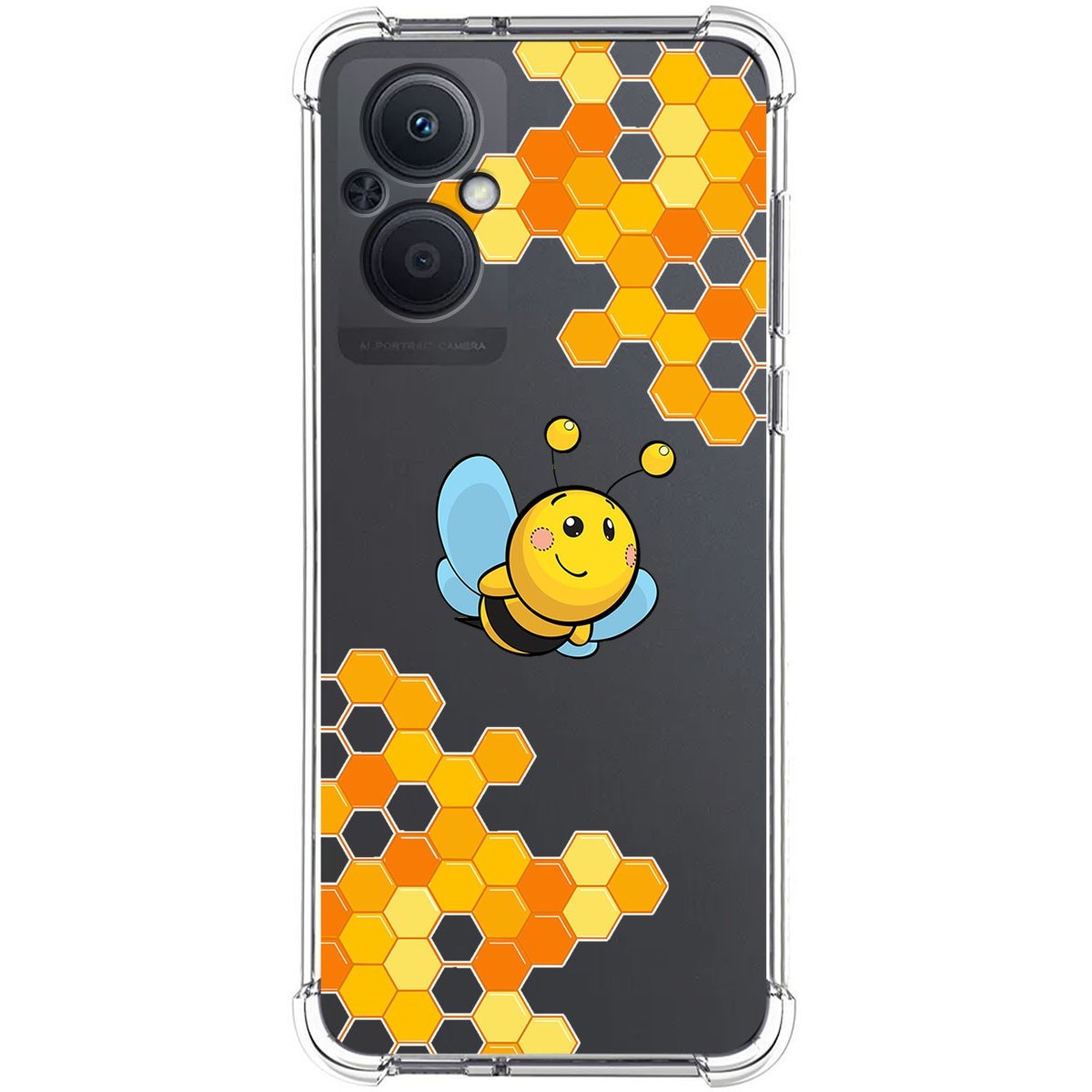 Funda Silicona Antigolpes para Oppo A96 5G diseño Abeja Dibujos