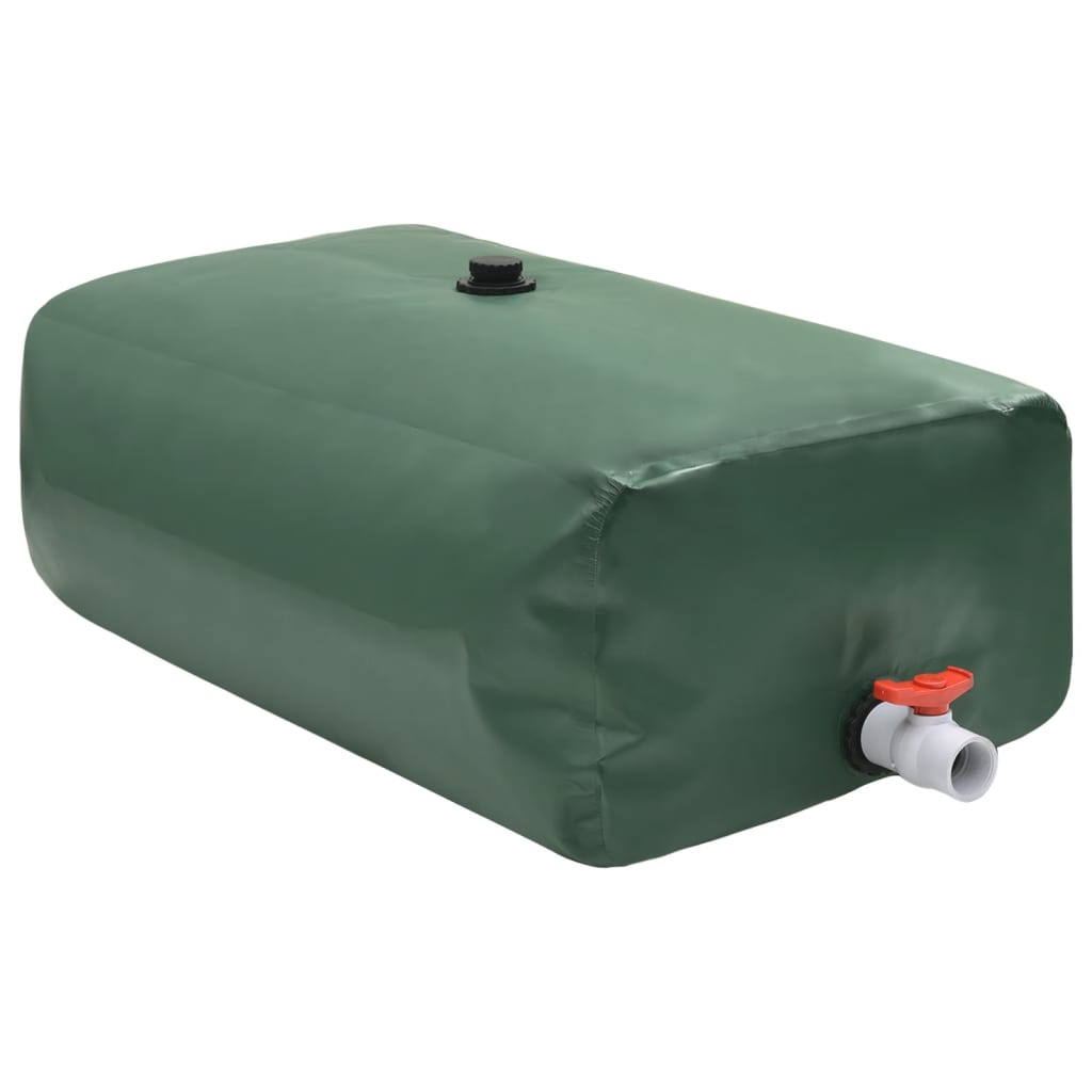 vidaXL Depósito de Agua Plegable con Grifo Contenedor Bidón para Riego PVC Color Azul, Verde, y mas