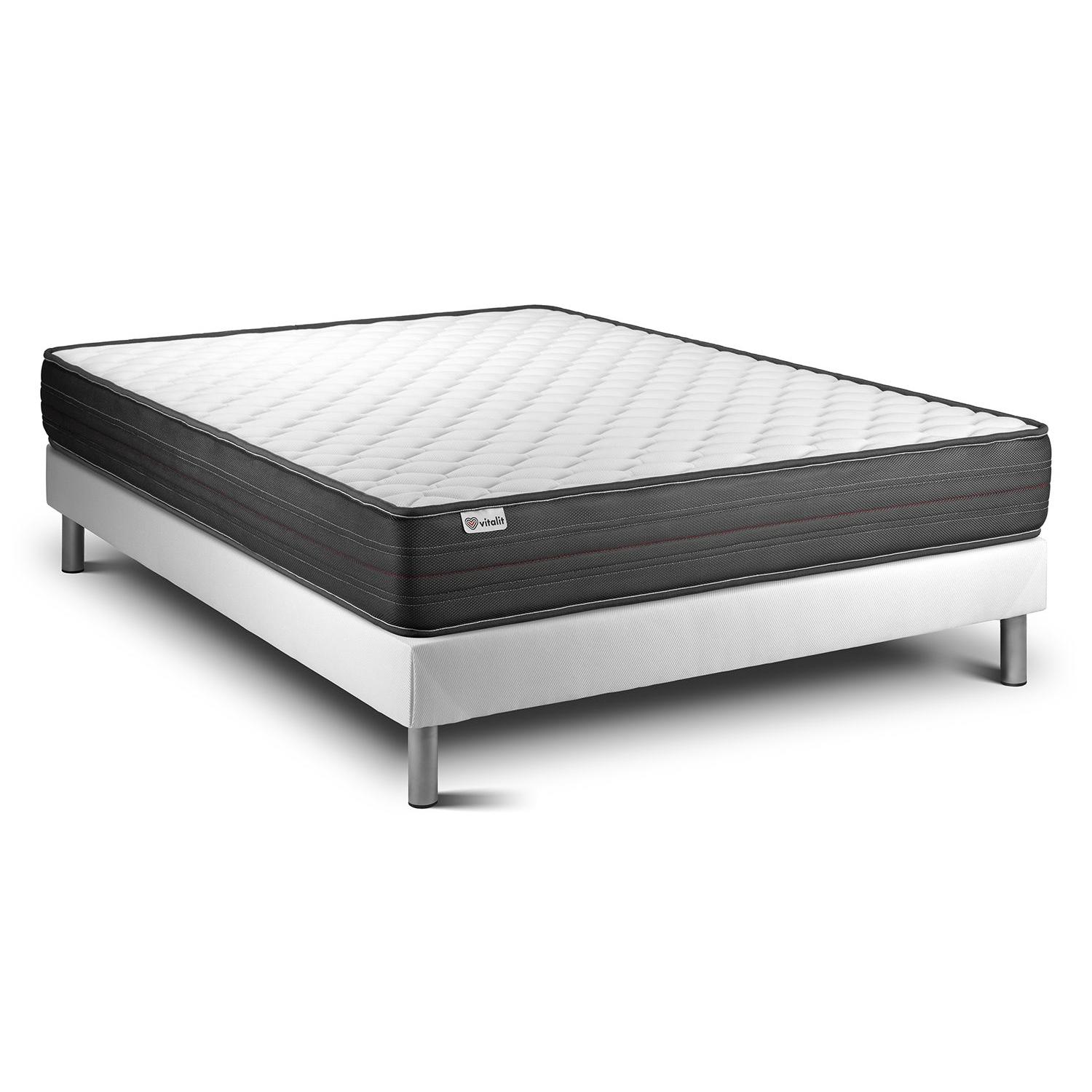 Conjunto VITALPOWER 135 x 190 cm somier Kit blanco