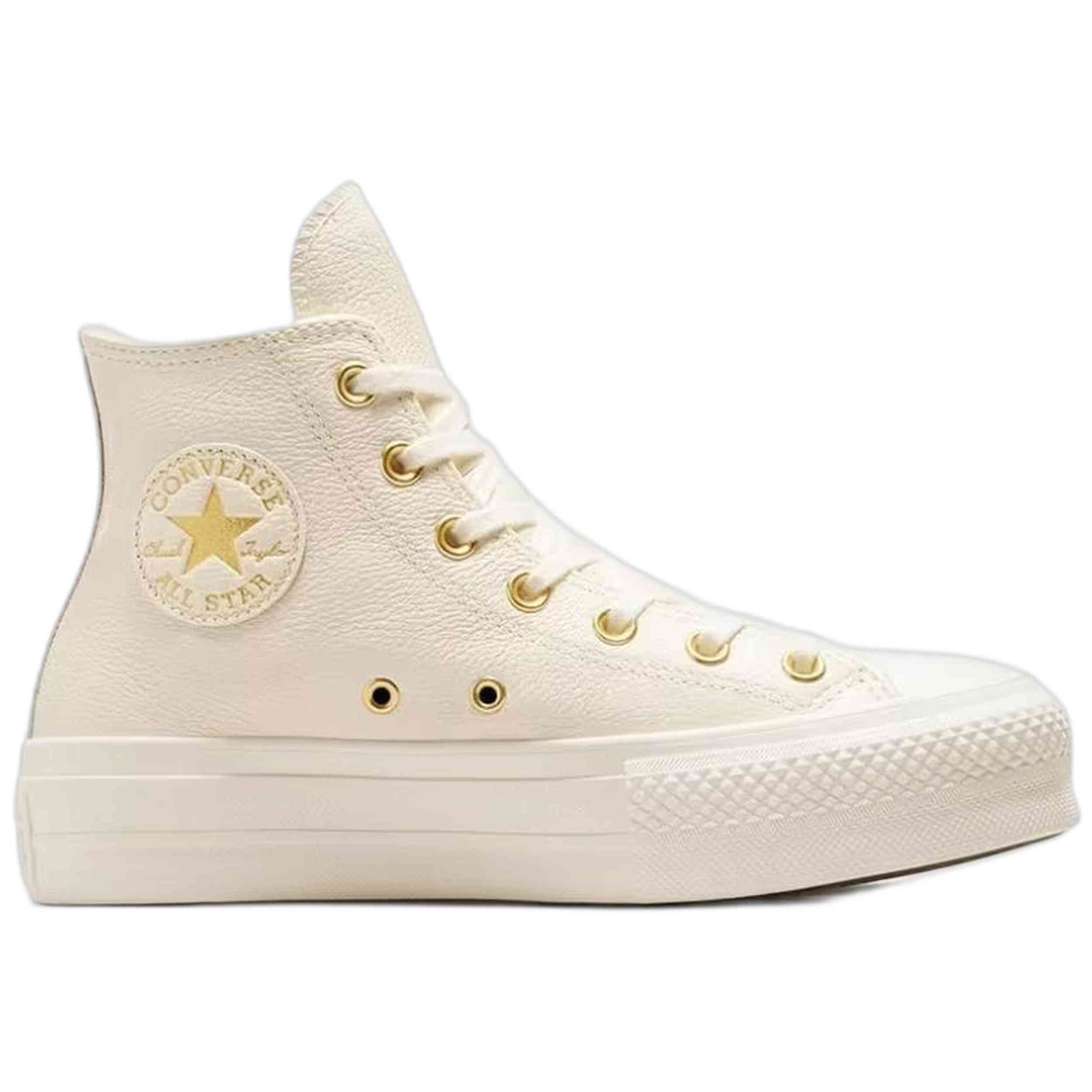 Calzado Converse modelo Chuck Taylor All Star Lift en color Beige