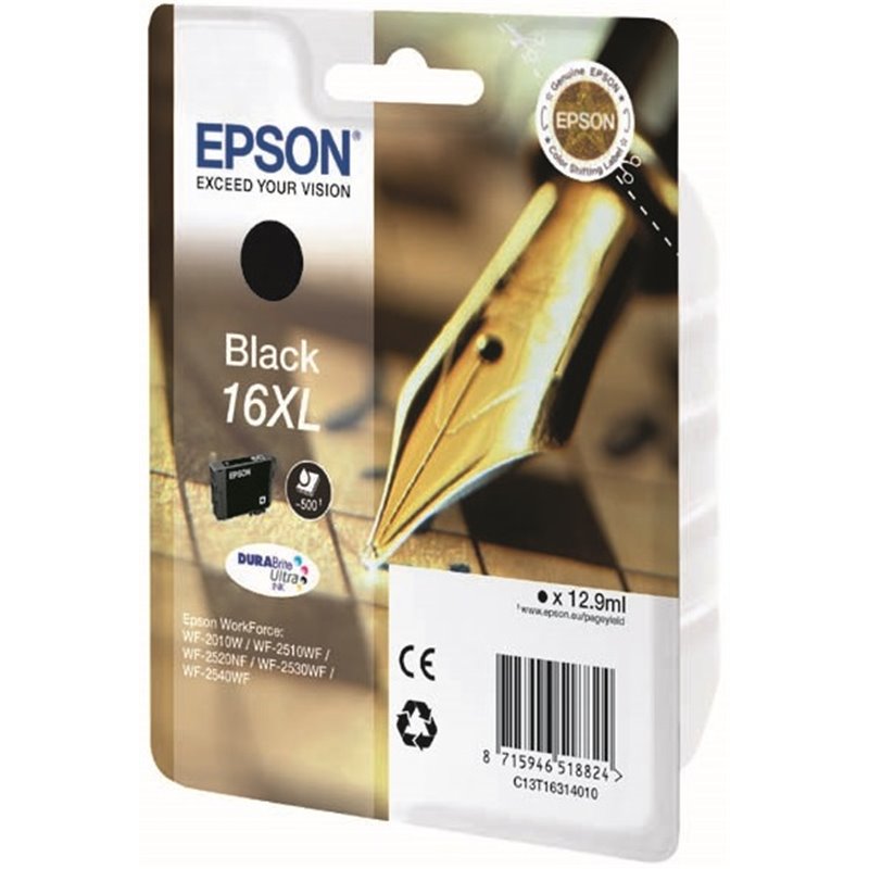 Cartucho Epson 16XL Negro WF-2010 WF-2520 WF-2530 WF-2054