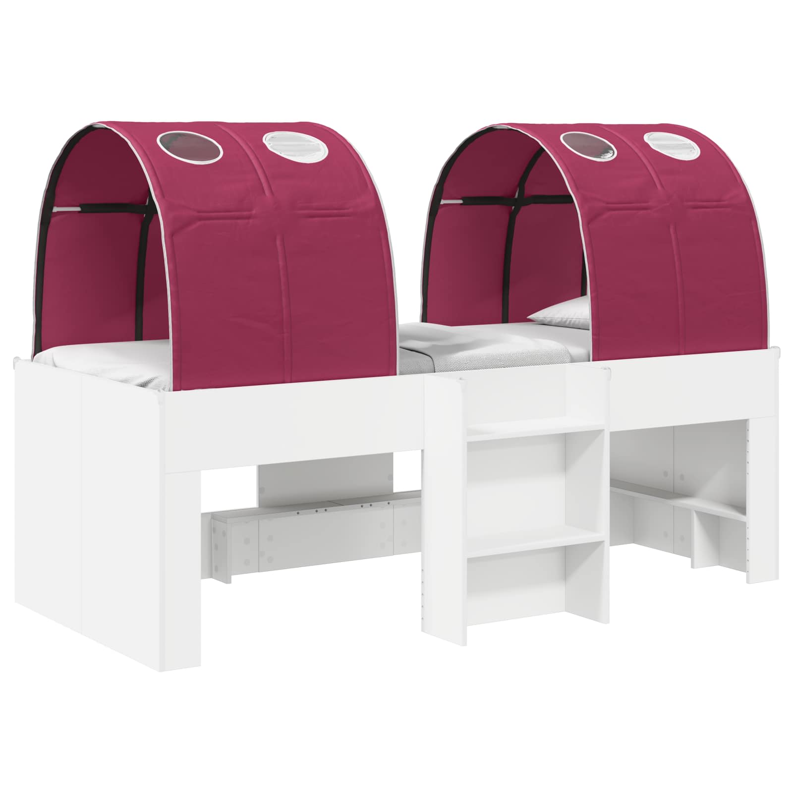 vidaXL Cama alta para niños con túnel 3 uds. 90 x 200 cm Multicolor